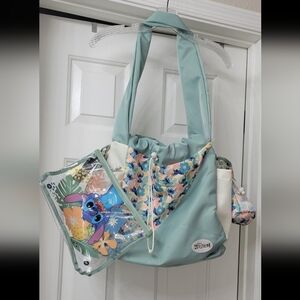 🆕️ Stitch 3) Piece Travel Tote Bag
